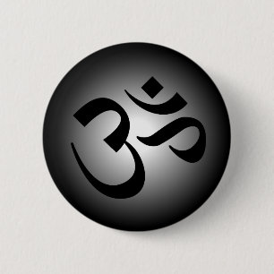 Hindu OM - Meditations-Symbol Button