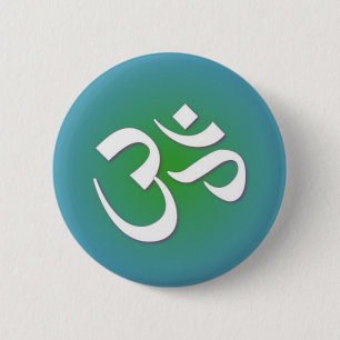 Hindu OM - Meditations-Symbol Button