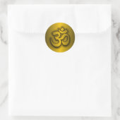 Hindu "Om" Runder Aufkleber (Tasche)