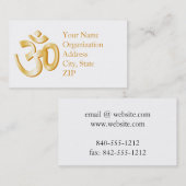 Hindu Om Symbol 3.5" x 2.0" Visitenkarte (Vorne/Hinten)