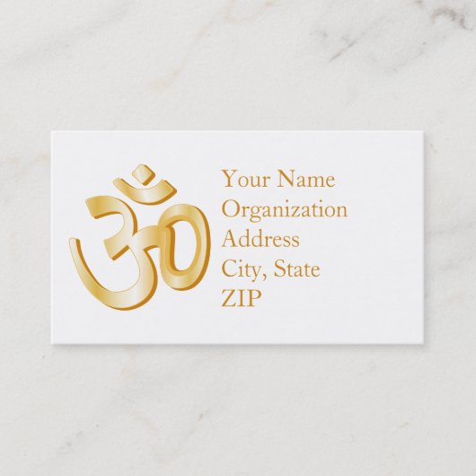 Hindu Om Symbol 3.5" x 2.0" Visitenkarte (Vorderseite)