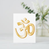 Hindu Om Symbol 5.6" x 4.25" Postkarte (Stehend Vorderseite)