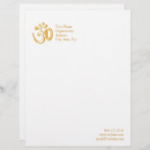 Hindu Om Symbol 8,5" x 11" Briefbogen (Vorne/Hinten)