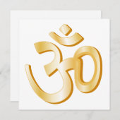 Hindu Om Symbol Einladung/Ankündigung Flachkarte (Vorne/Hinten)