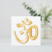 Hindu Om Symbol Einladung/Ankündigung Flachkarte (Stehend Vorderseite)
