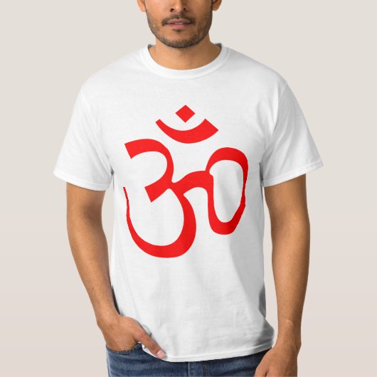 Hindu OM Symbol - Rot T-Shirt (Vorderseite)