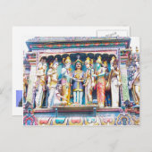 Hindu Tempeldekoration, hinduistisches Leben Postkarte (Vorne/Hinten)
