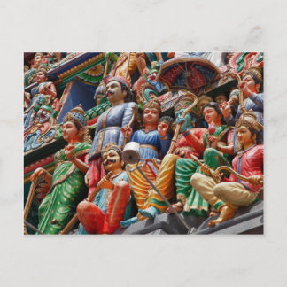 Hindu-Tempelfiguren Postkarte