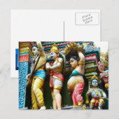 Hindu-Tempelfiguren Postkarte (Vorne/Hinten)