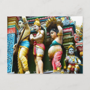Hindu-Tempelfiguren Postkarte