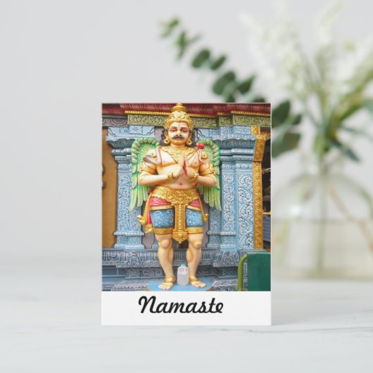 Hindu-Tempelstatue Postkarte (Stehend Vorderseite)