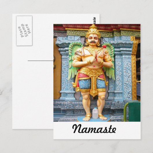 Hindu-Tempelstatue Postkarte (Vorne/Hinten)