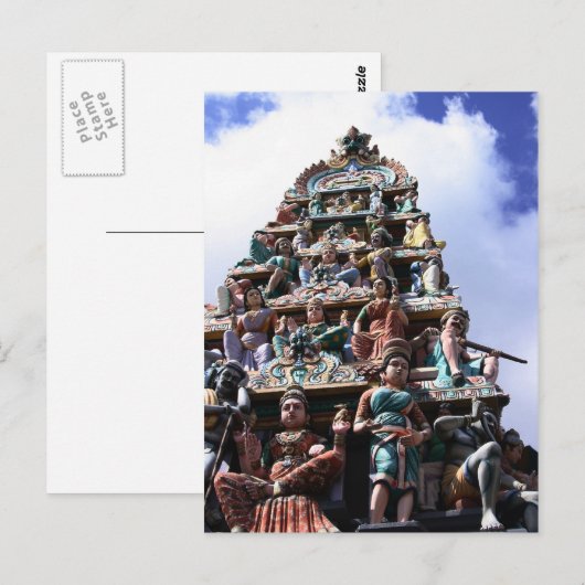 Hindu Temple Postkarte (Vorne/Hinten)