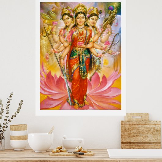 Hindu Three Goddesses Poster (Küche)