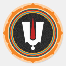 Hindu Tilak Sign - Hindu God Lotus Symbol Runder Aufkleber