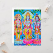 Hindu Trinity Brahma Vishnu Shiva Karte (Vorderseite/Rückseite Beispiel)