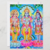 Hindu Trinity Brahma Vishnu Shiva Karte (Vorderseite)