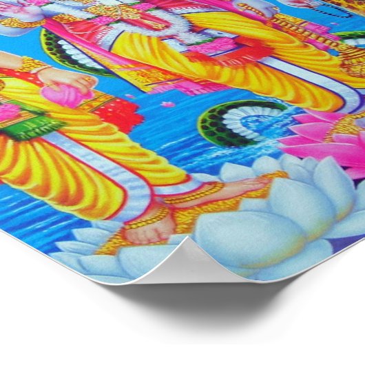 Hindu Trinity Brahma Vishnu Shiva Poster (Ecke)