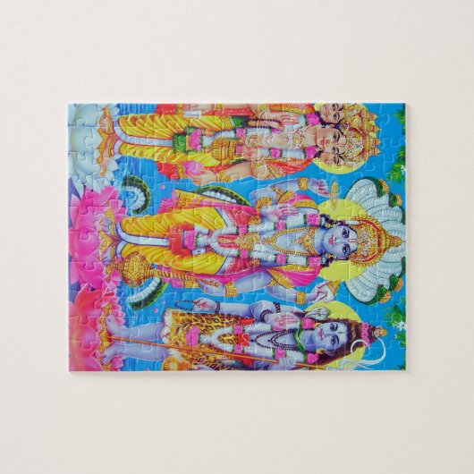 Hindu Trinity Brahma Vishnu Shiva Puzzle (Horizontal)