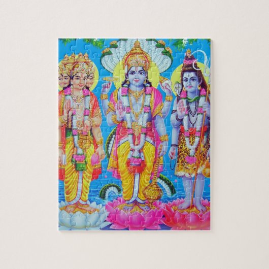 Hindu Trinity Brahma Vishnu Shiva Puzzle (Vertikal)