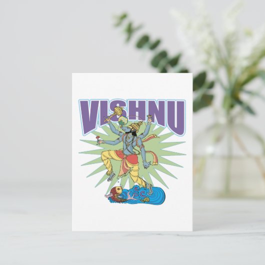 Hindu Vishnu Boar Postkarte (Stehend Vorderseite)