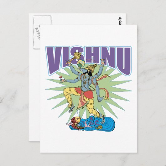Hindu Vishnu Boar Postkarte (Vorne/Hinten)