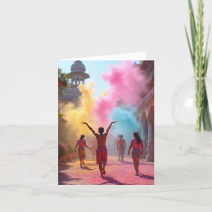  HINDU Warum nach Regenbögen jagen, wenn es HOLI g Dankeskarte