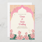 Hindu Wedding Card Digitale indische Hochzeit einl Einladung (Vorne/Hinten)