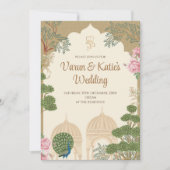 Hindu Wedding Card Digitale und indische Hochzeit Einladung (Vorderseite)