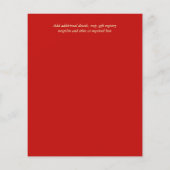 Hindu Wedding Einladungen Red Gold Cartoon Couple (Rückseite)