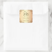 Hindu Wedding Ganapati Quadratischer Aufkleber (Tasche)