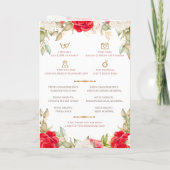 Hindu Wedding Program & Gujarati Wedding Programm (Rückseite)