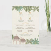 Hindu Wedding Timeline & Gujarati Wedding Programm (Rückseite)