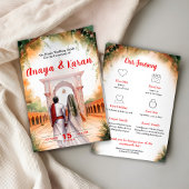 Hindu-Zeremonie des indischen Hochzeitsprogramms f Flyer