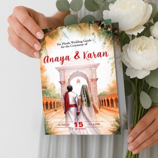 Hindu-Zeremonie des indischen Hochzeitsprogramms f Flyer