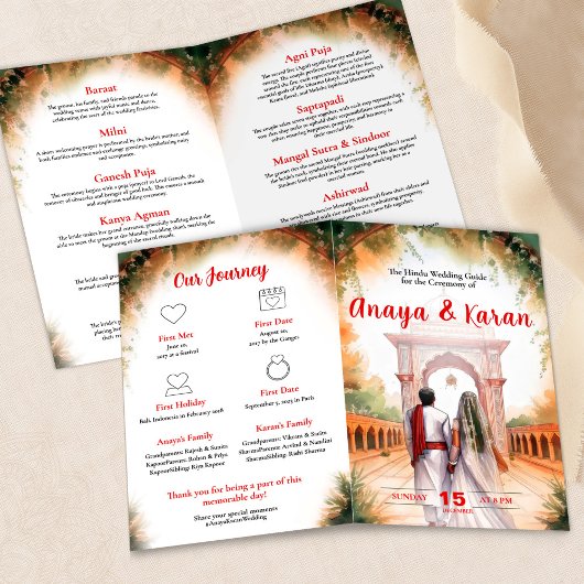 Hindu-Zeremonie des indischen Hochzeitsprogramms f Flyer