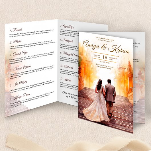 Hindu-Zeremonie des indischen Hochzeitsprogramms f Flyer