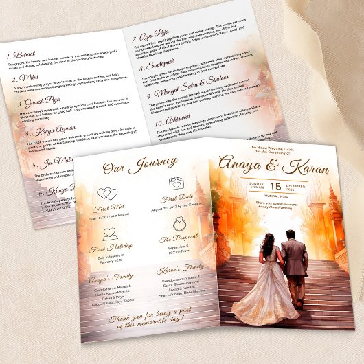Hindu-Zeremonie des indischen Hochzeitsprogramms f Flyer