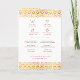 Hindu-Zeremonie-Programm als indischer Hochzeitsfü Programm