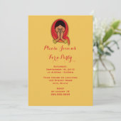 Hindufrau im generischen Party der Namaste-Pose Einladung (Stehend Vorderseite)