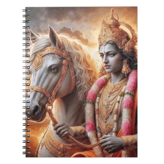 Hindugott mit Pferd - Binder Notizblock (Vorderseite)