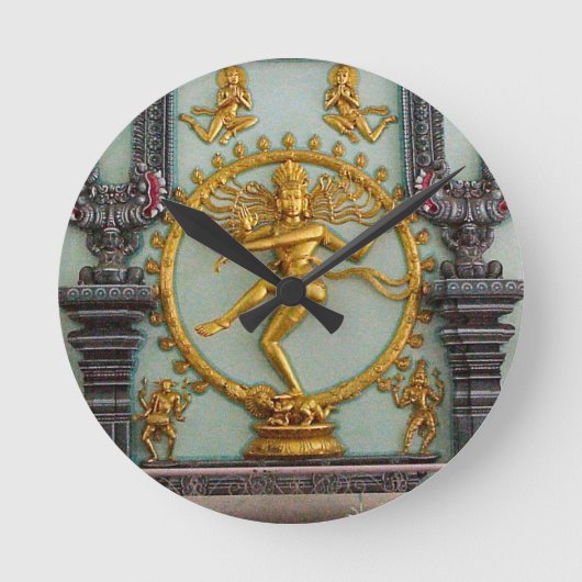 Hindugötter, Shiva Runde Wanduhr (Vorderseite)