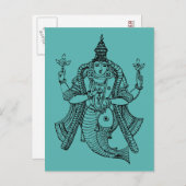 Hinduism Vishnu Postkarte (Vorne/Hinten)