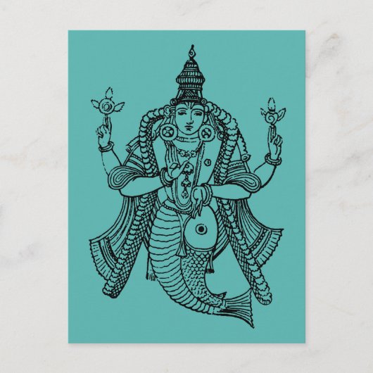 Hinduism Vishnu Postkarte (Vorderseite)