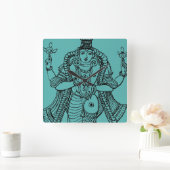 Hinduism Vishnu Quadratische Wanduhr (Zuhause)