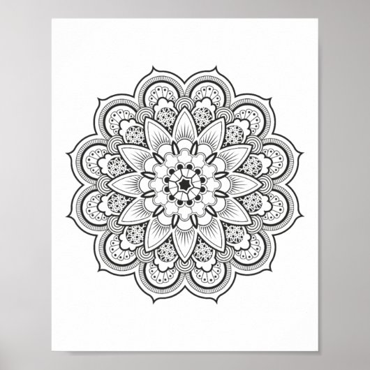 Hinduismus Buddhismus Stern Mandala Poster (Vorne)