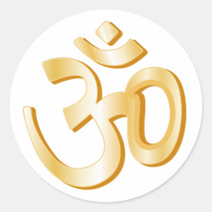 Hinduismus Om Symbol Runder Aufkleber