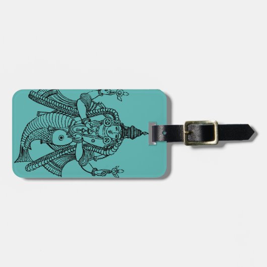 Hinduismus: Vishnu Gepäckanhänger (Vorderseite horizontal)