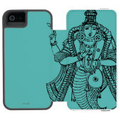 Hinduismus: Vishnu Incipio iPhone Geldbeutel-Hülle (Folio Geöffnet)