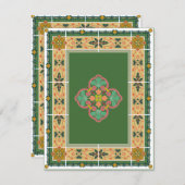 Hinduistische arabische Hochzeit oder Einladung vo (Vorne/Hinten)